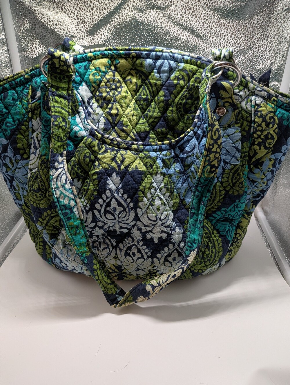 EUC Vera Bradley Quilted Glenna Tote In Caribbean Sea